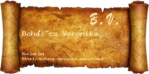 Bohács Veronika névjegykártya