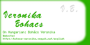 veronika bohacs business card